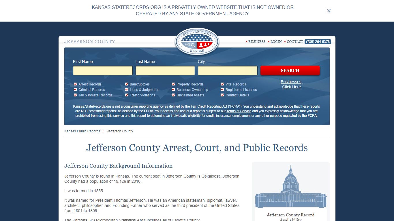 Jefferson County Arrest, Court, and Public Records