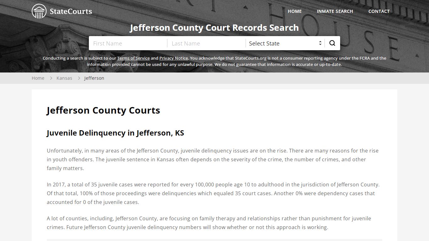 Jefferson County, KS Courts - Records & Cases - StateCourts